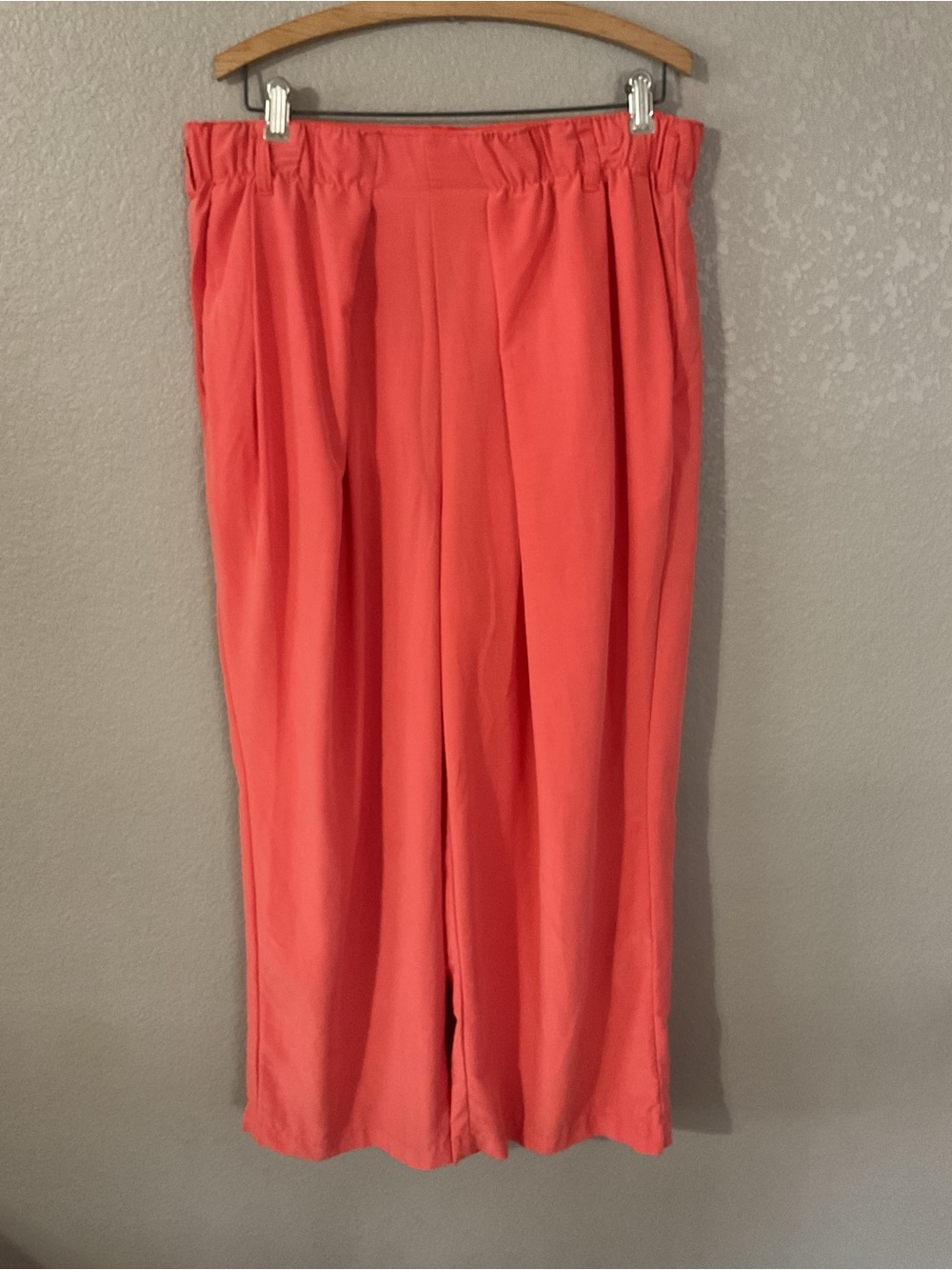 Free People ‘Nothin’ to Say’ Pleated Coral Wide-Leg Pants